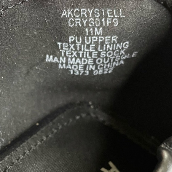 Anne Klein Crystell Ballet Flats Black Faux Leather Classic Ballerina Size 11 - Picture 6 of 7